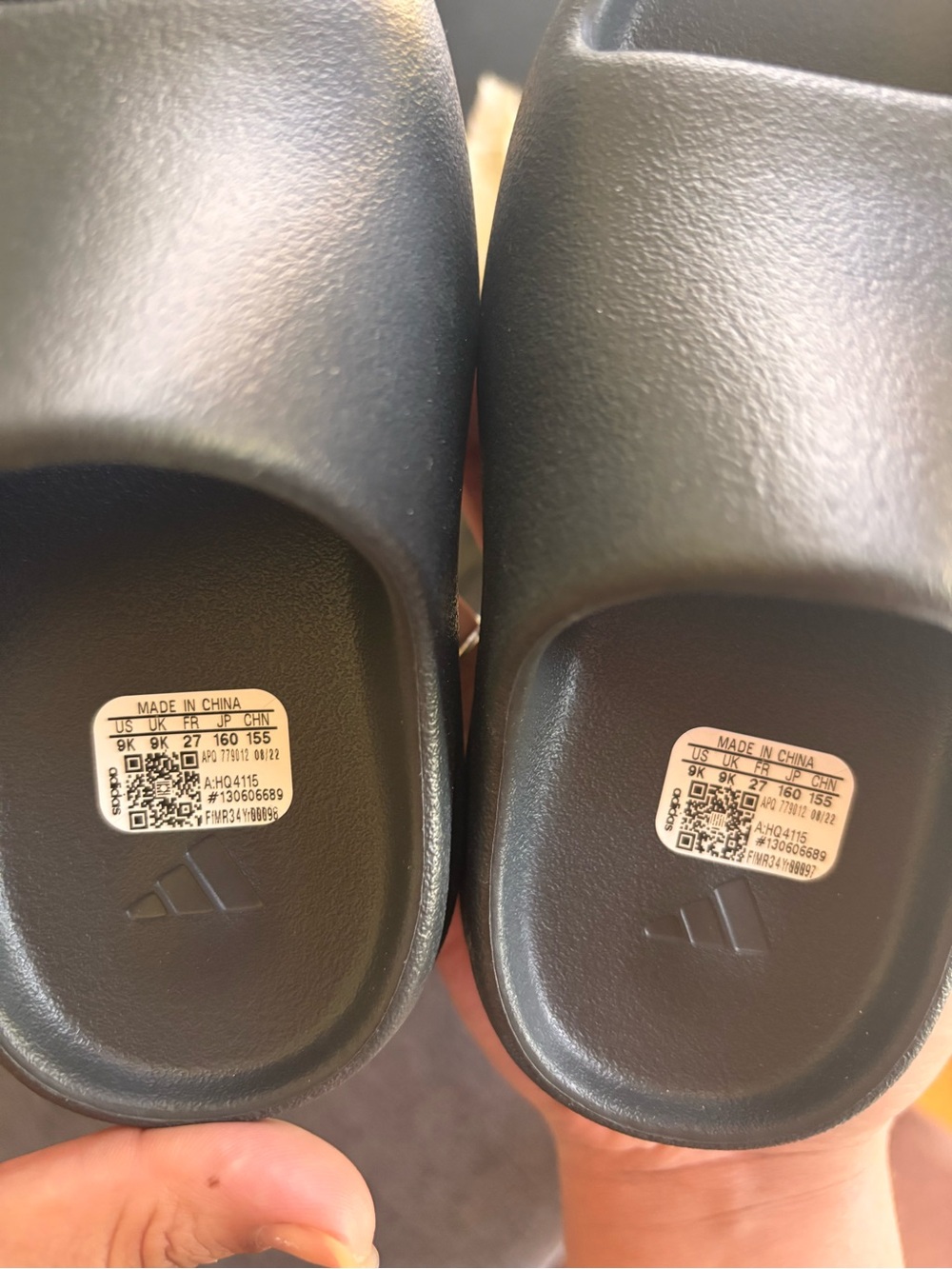Yeezy Kids Black Slide Sandals
